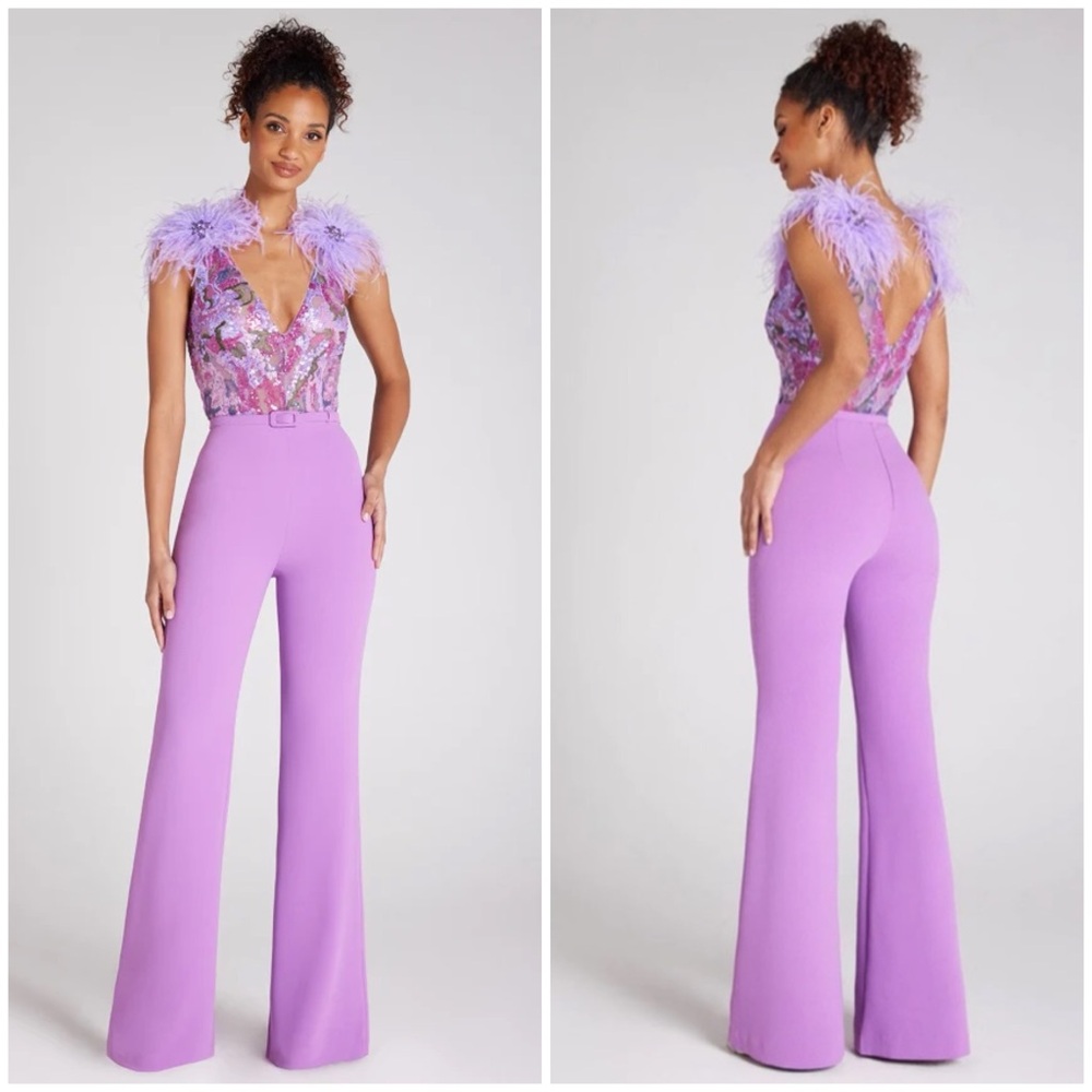 NWT Nadine Merabi Alicia Purple Jumpsuit